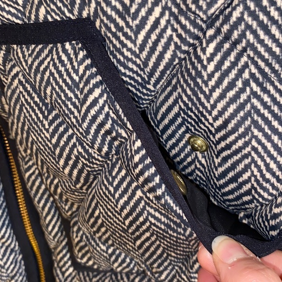 J. Crew Herringbone Excursion Quilted Puffer Vest XXS NEW - Picture 13 of 14
